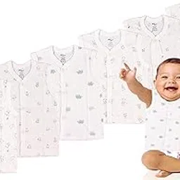 MOM CARE Unisex Baby Regular Fit Vest For 6-12 Months Cotton Sleeveless For Boys And Girls Sando Baniyan Combo (Pack Of 6) White-picture-19