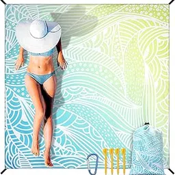 AISPARKY Beach Blanket Waterproof Sandproof Quick Drying Beach Mat Extra Large Outdoor Picnic Blanket for Travel Camping Hiking-image-41