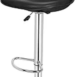 DPI Modern Height Adjustable and 360 Degree Revolving Bar Stool | Kitchen Chair Suitable for Kitchen Cafeteria Dining Office Shops | (1, Black) image 1