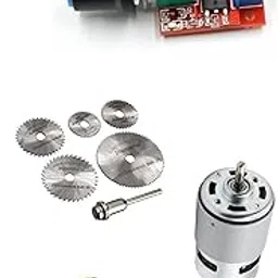 Sam Combo Of Dc 12 Volt 775 Dc Motor With 7 Pcs Micro Twist Drill Chuck (0.5 to 3.0) + 6pcs HSS Circular Saw Blade/Cutting Discs Set + Speed Controller Pcb-picture-34