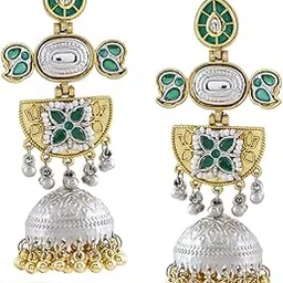 rubans Jhumka Earrings for Women & Girls – Traditional Dome, Motif & Beaded Designs for Festive & Ethnic Wear-picture-48