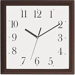 Elegant Square Wooden Case Analog English Numbers Wall Clock for Living Room Home Decorations Office Gifts (Size: 31.5 x 5 x 31.5 CM | Weight: 1125 Gram | Colour: Rosewood)-image-11