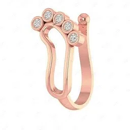 vama FASHIONS Trendy Clip on Baby Foot Nose Ring Pin Pressing Type Non Piercing NosePin for Girls & Women-picture-22