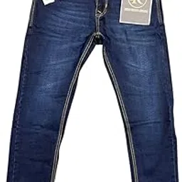 Kodi'n Jeans Men's Cotton Slim Fit Dark Blue Denim Jeans with Contrast Stitching, Classic 5-Pocket Style-picture-51