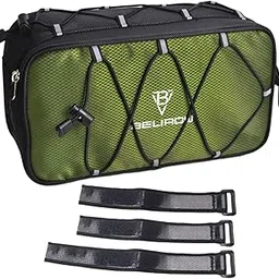 CALANDIS™ Bike Handlebar Bag Reflective with Elastic Cord Pouch Bicycle Handle Bar Bag Green 4.3L | Bags & Panniers | Bicycle Accessories | Cycling-picture-32