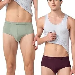 damensch Men Pack of 2 Feel Mint Classic Anti Odour, Peppermint Finish, Soft no-roll Concealed Waistband Briefs-picture-55