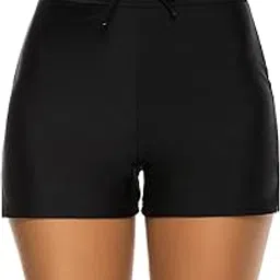 tournesol Women's Swim Shorts High Waist Boardshorts Boyshorts Bikini Swimwear Swimsuit Bathing Suit Adjustable Tie-picture-49