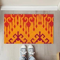 India Circus by Krsnaa Mehta Step to Paradise Natural Coconut Coir Printed Doormat for Home Entrance with Non-Slip, Anti Skid PVC Backing for Outdoor and Indoor Use | 29 x 17 inch (Multicolor)-picture-30