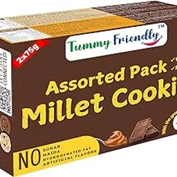 TummyFriendly Foods Millet Cookies - Chocolate Cokies and Peanut Butter. Healthy Millet Biscuits for babies, kids, adults. Ragi Jaggery Biscuits - 2X75 grams-picture-18