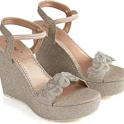 mosac Comfortable High Heel Stylish Wedding Wedges Sandals For Women & Girl-picture-34