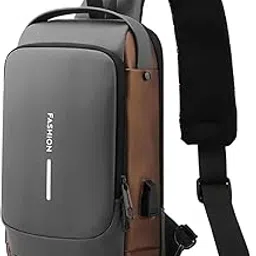 nkl Stylish Waterproof Polyester Slim Unisex Sling body Bag with USB Port & Security Lock Perfect for Travel, Bike_UE60-picture-42