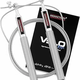 High Activity - Aluminium Skipping Rope for Men and Women Jumping Rope With Adjustable Height Speed Skipping Rope for Exercise, Gym, Sports Fitness Adjustable Jump Rope for Skipping Skip Rope - Silver-picture-15