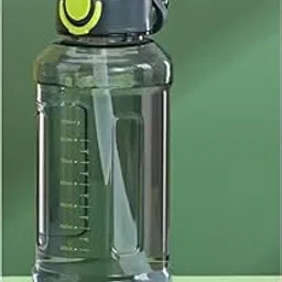 Drofail Plastic 2.2 Liter Gym Water Bottle Half Gallon Water Bottle Shaker Bottle/Protein Shaker Bottle/Gym Shaker Th Straw (GK-Dark Black)-image-9