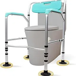 AGEasy Toilet Frame | Height & Width Adjustable | Armrests & Backrest for Ultimate Comfort | Fits All Commode Types | Durable Support for Seniors & Post-Surgery Care | 1-Year Warranty-picture-25