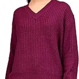 kotty Women's Woolen Turtle & V Neck Full Sleeve Button Crop Multiple Winter Sweater-picture-43