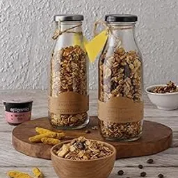 A Dough Story Turmeric Granola | Artisanal Breakfast Cereal with Jaggery, Almonds, Cashews, Cranberries & Rose Petals | Healthy Snack with Seeds & Superfoods | No Refined Sugar – 250g-picture-10