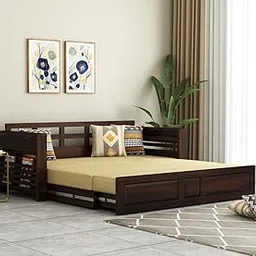 WOOD DECOR HANDICRAFT Solid Wood Foster 3 Seater Sofa Cum Bed for Living Room | Three Seater Sofa Bed for Home | Sofa Com Bed | Sheesham Wood Natural Walnut Finish, 3-Person Sofa-picture-21