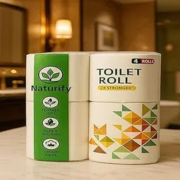 3 Ply Toilet Tissue Paper Roll Multipurpose Use: Ideal for toilets, washrooms, kitchens, travel, and everyday hygiene needs- Pack of 4 (200 Pulls Per Roll, 800 Sheets)-picture-57