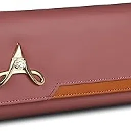 alsu Women's Brown Hand Wallet Clutch Purse | 6 Card Pocket_arf-005br… (Peach)-picture-26