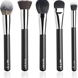 PAC Cosmetics Face Series (5 Brushes) Best Face Makeup Brushes For Foundation, Concealer, Blush, Bronzer, and Setting Powder Application and Blending image 1