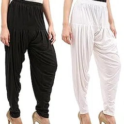 buy that trendz Patiala Pant for Women Viscose Relaxed Fit Dhoti Patiyala Salwar Harem Style Bottom Pants-picture-24