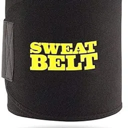 RPC99® Sweat Waist Trimmer Yoga Wrap Weight Loss Fat Burner Slimming Belt for Men and Women (Black) (Free Size)-picture-31