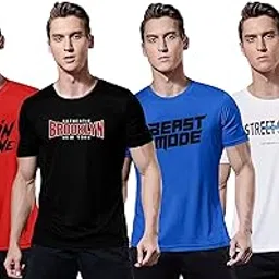 jugular Men Polyester Regular Fit Half Sleeve T-Shirts, Pack of 4-picture-57