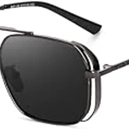liza angel Hexagonal Design 100% UV Protected Anti Scratch HD Vision Lens With Double Nose Bar Sunglass For Men And Women-picture-14