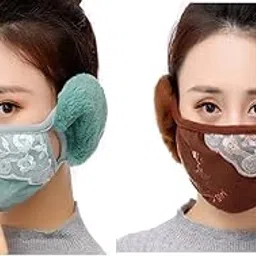 vistas Warm Mask, Winter Mouth Muffle/Earmuffs/Unisex Winter Mouth Muffle/Earmuffs/Ear Winter Mask/Mask For Women_Pack Of 02-picture-46