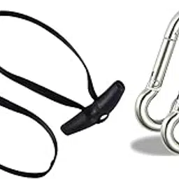 Leosportz Heavy Duty Gym Handles for Pull Up - Imporoved Bullhorn Design with Soft Rubber for Better Grip | Rowing, and LAT Pull Downs, Sturdy Nylon Webbing Straps (Black)-picture-31