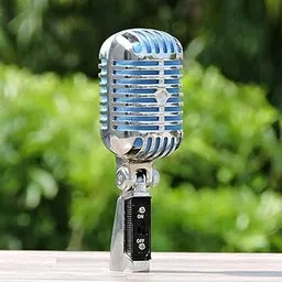generic Professional Vintage Style Classic-Iconic Retro, Dynamic XLR Microphone Metal Chrome Finish, Silver Microphone-picture-34