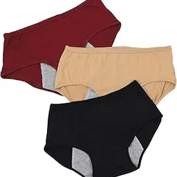 ragabandha design studio Period Panty for Women & Girls - Leak Proof & Reusable Underwear for Medium Flow - Set of 3-picture-33