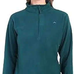 ADVENTRA ET 1000 Women’s Half Zip Fleece Jacket – Cozy Lightweight Pullover for Hiking, Travel & Everyday Wear – Glacial Teal-picture-32