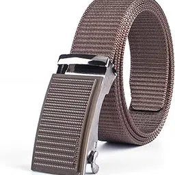 medsin Men's Nylon Fabric Belt for Men Auto Lock Formal Casual Boys Gents Width-35mm Waist Size 35 Inches or Under-picture-52