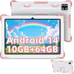 Android 14 10 inch tablet for children, tablet with protective case, Octa-Core 10 GB + 64 GB / 512 GB expandable 6000 mAh battery, wifi, BT, child protection, dual camera, gift for-picture-12