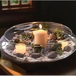 Relanta Urli Bowl-Splendid Glass Spring Bowl For Home Decoration - Transparent, 500 ML-picture-43