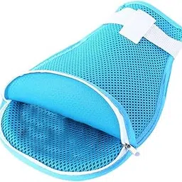 CLUB BOLLYWOOD VELURA Hand Restraint Glove Mesh Cloth Elderly Portable Multifunction Security Mitt Light Blue with Zip|1 Waterproof Underwear|Other Health Care Supplies| Health Care-picture-18