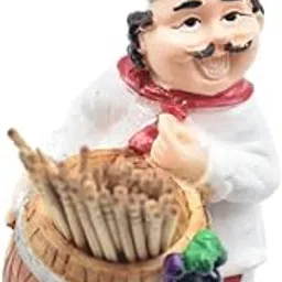 PANCIKAA Delightful Chef Toothpick Stand for Home & Kitchen, Dining Table - Includes 200 Sticks | Creative Poly-Resin Organizer - Multicolor | Perfect for Dining & Easy-to-Use-picture-30