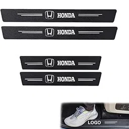 ZOTIMO 4Pcs for Car Door Sill Protector Reflective 4D Carbon Fiber Leather Sticker Decoration Entry Guard Door Sill Scuff Plate Stickers Auto Accessories (Honda)-image-81