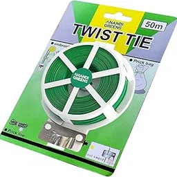 Anandi Greens Twist Tie Wire 50m Pack of 1 Long Build in Cutter Ideal for Plants Support Easy to Use Versatile Usage-picture-30