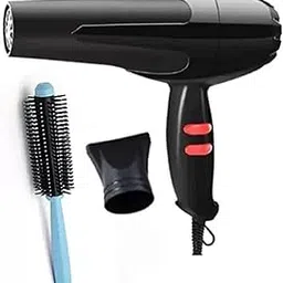 UKSTYLZ Professional Hair Dryer 1500 Watts 2 Speed Settings and Rolling Comb (Black)-picture-32