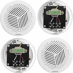 Powerlink 3-Inch 8-Watt Wired in Flush Mount Ceiling Speakers for Bathroom, Kitchen, Home Theater, Covered Porches (Pack of 4, ABS Plastic Grill)(with LMT)-image-45