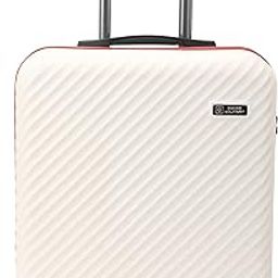 swiss military Sirius Cabin Luggage Bag, Durable ABS Suitcase, 32L Travel Trolley Bag with 360° Spinner Wheels, Combination Lock, Lightweight 45 cms, 17 Inches, White Red, 1-Year Warranty-picture-39