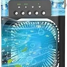 Predefine Portable Air Conditioner Small Ac Quaite Personal Air cooler Usb Power Mini Desktop Cooling Misting fan 1/2/3 Timer With speed 360 Adjustable For Office Room Desk And Car-image-76