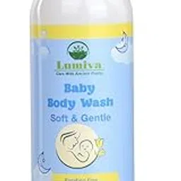 Lumiva Natural Baby Body Wash | Enriched with Aloe Vera & Vitamin E | Mild, Tear-Free, Hydrating Cleanser for Delicate Baby Skin | Dermatologist-Tested, Safe for Daily Use (100 ml) image 1