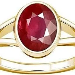 ramneek jewels 7.25-7.50 Ratti Ruby/Maanik/Manikya Panchadhatu Ring AAA Quality Gemstone for Men and Women-picture-35