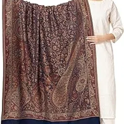 amoldo Flower Design Shawl for Women's | Kashmiri Shawl | Faux Pashmina Design-picture-15
