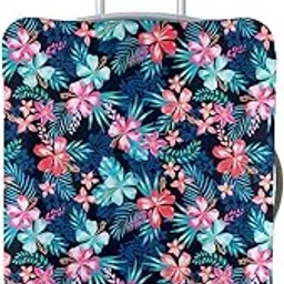 cortina Abstract Design Travel Suitcase Protective Cover|Medium|Fits 22"-26" Luggage|Eco-Friendly|Polyester-Spandex|65cm (24 inch)|Luggage Protectors|Anti Scratch|Pack of 1|Blue 15-picture-36