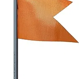The Flag Shop Shiv Sena Party Car Dashboard Flag with A Plastic Gunmetal Black Base- 2 x 3-image-2