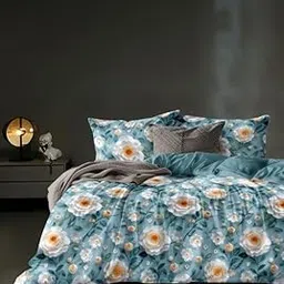 Castiqa 7D Digital Print Premium GlaceCotton 90x100Inch Size Quilt Cover/Duvet Cover/Rajai Cover/Blanket Cover with Zipper Closure (Design VII)-picture-11